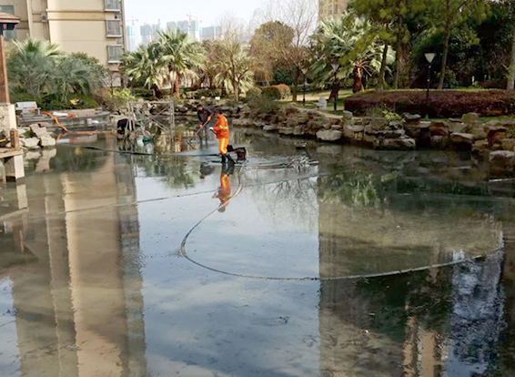 德化景观池淤泥清理